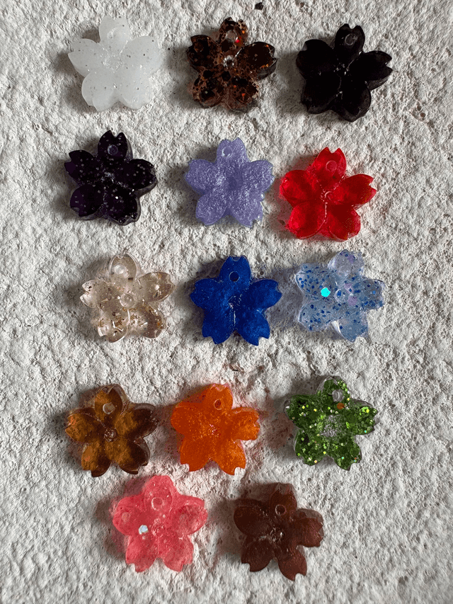 Charm Fleur en résine 