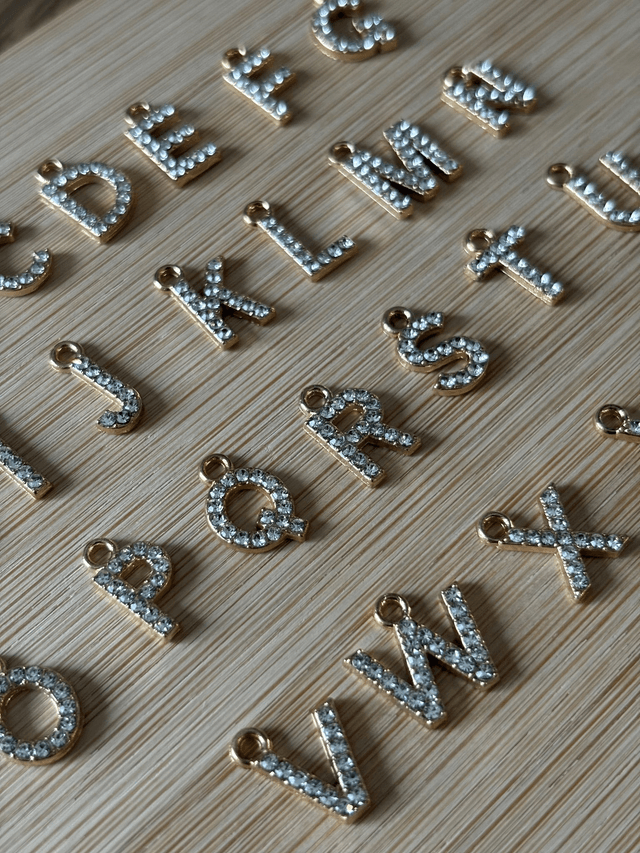 Charm Lettre alphabet dorée